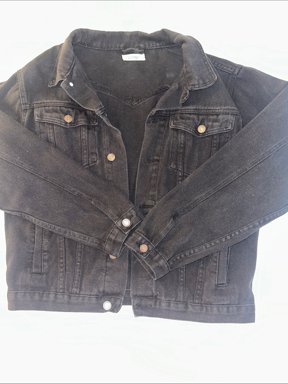 Women's Black Denim Jacket - oversized 🖤